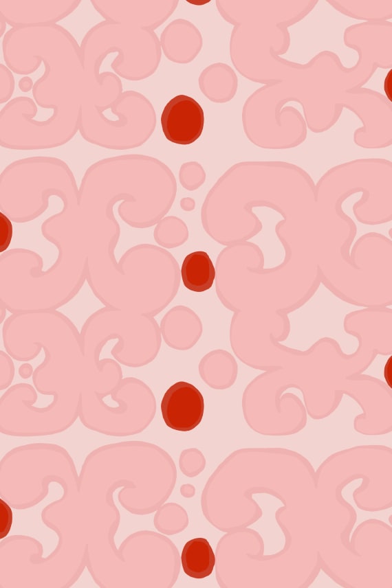 KEIDAS -puuvillakangas vaaleanpunainen